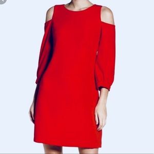 Eliza J “Cold Shoulder” Red Cutout Dress